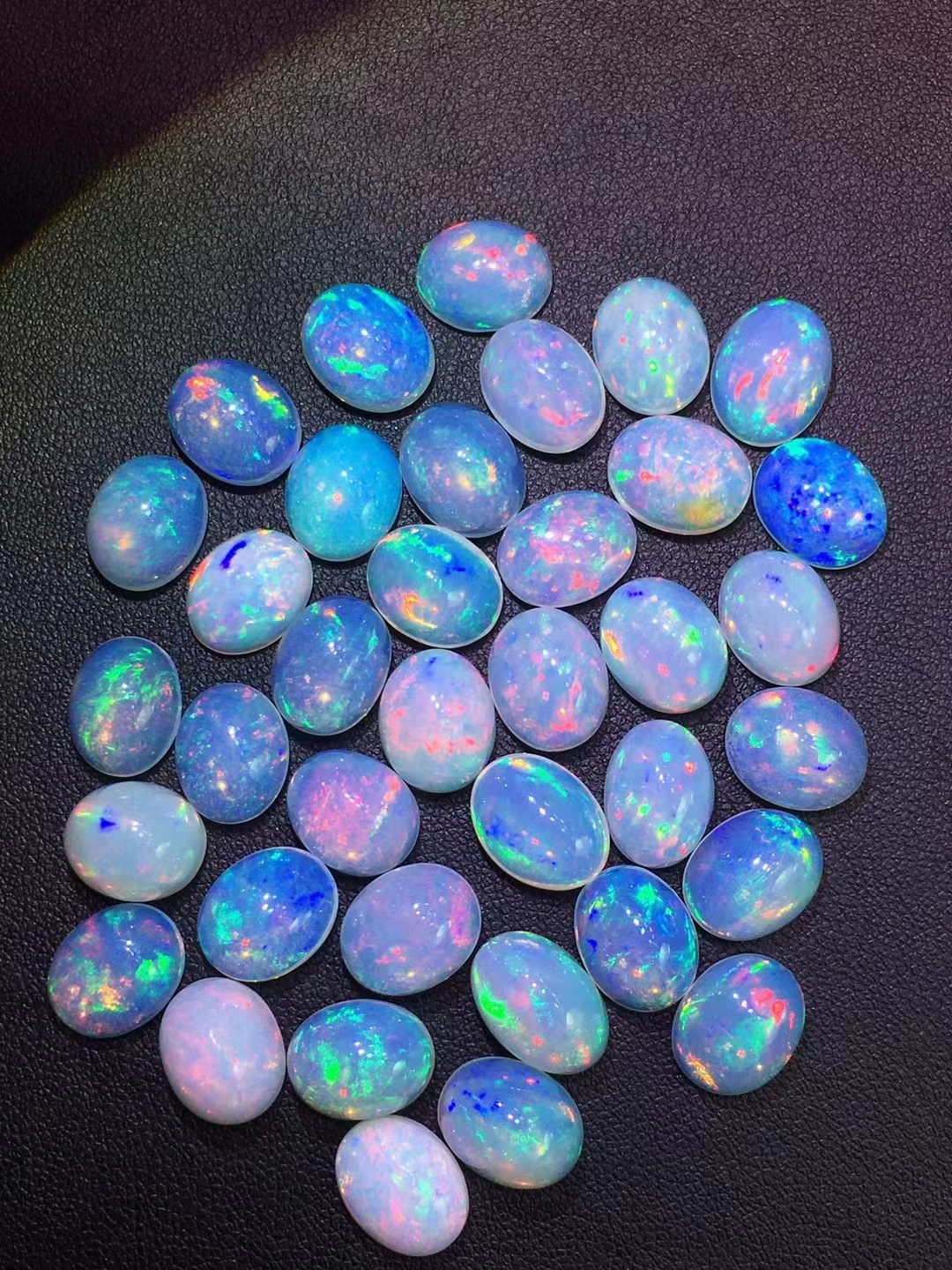 欧泊裸石五彩斑斓颗颗火彩超级美切工精湛可镶嵌吊坠戒指耳钉手链评价