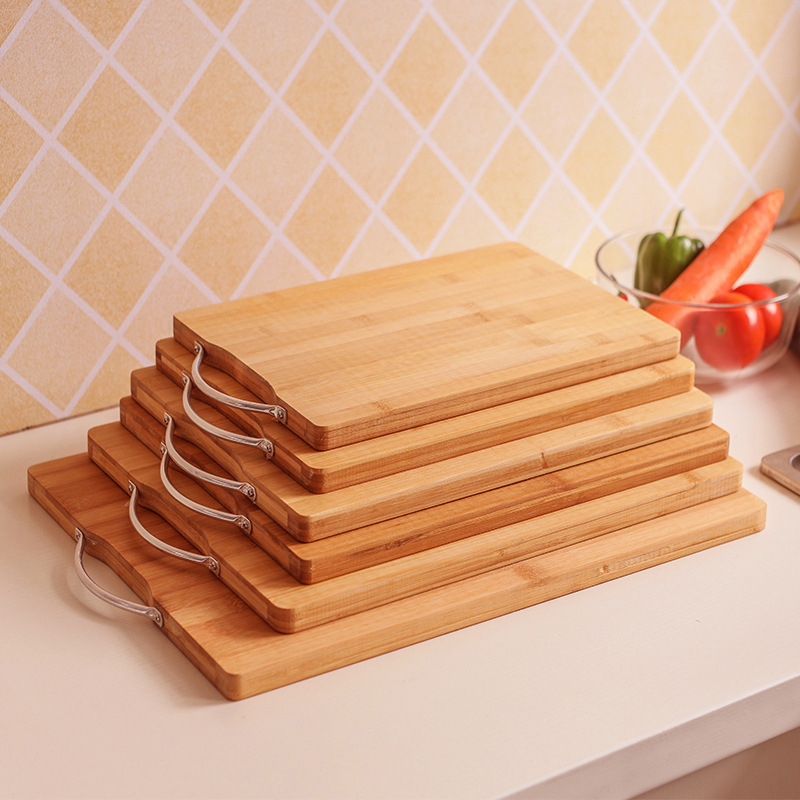 Bamboo Cutting Board Hotel Cutting Board Household Unfreezing Cutting Board Square Carbonized Bamboo Chopping Board Bamboo Wood round Dishboard Fruit Tray