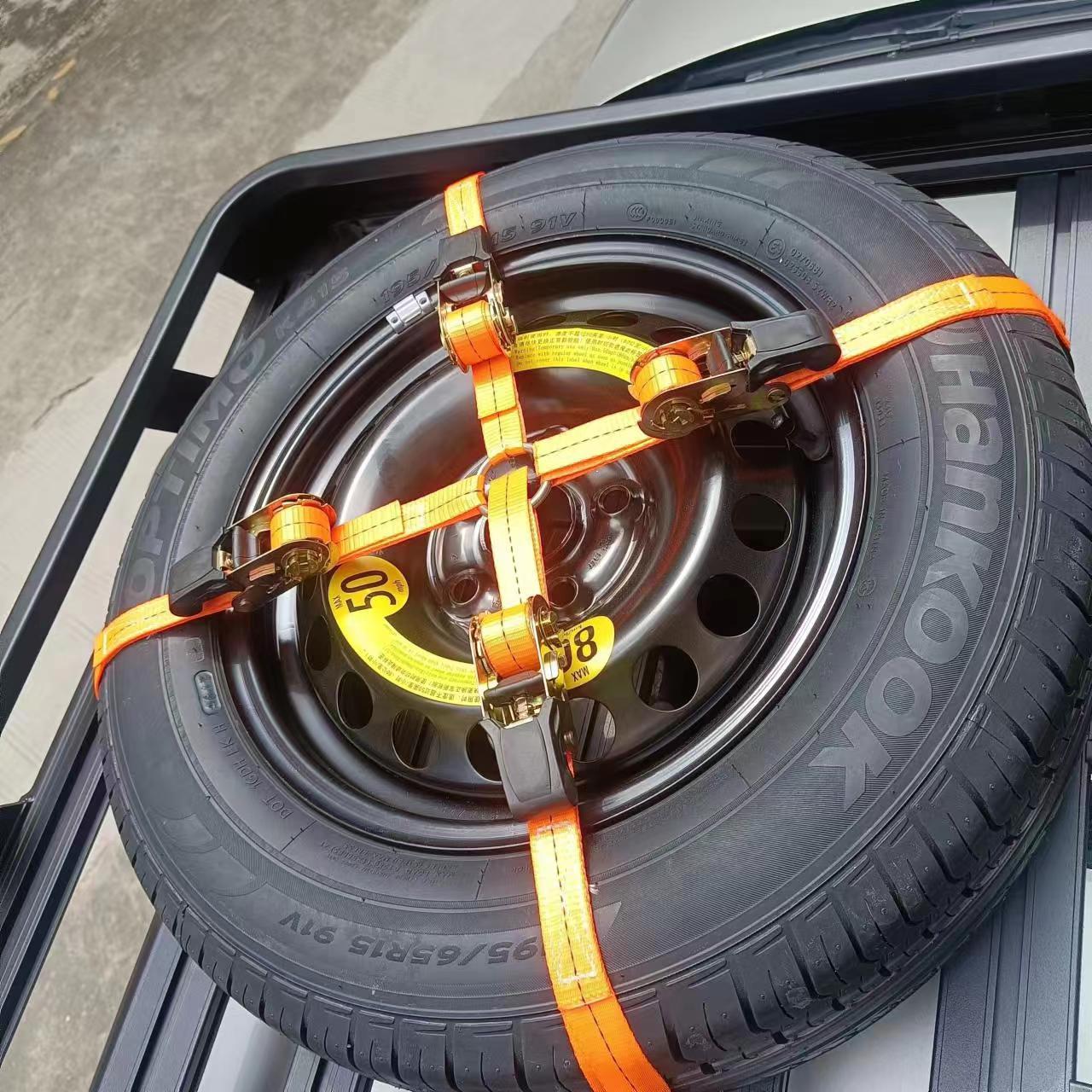 车顶框备胎固定装置支架绑带钩带洛克汽车顶平台车载免打孔改装件