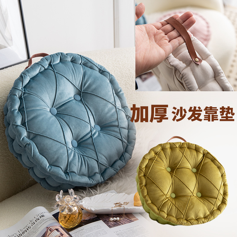Cross-Border Hot Sale Sofa Cushion Ins Style round Bedroom Bedside Cushion with Core Office Back Cushion Wholesale