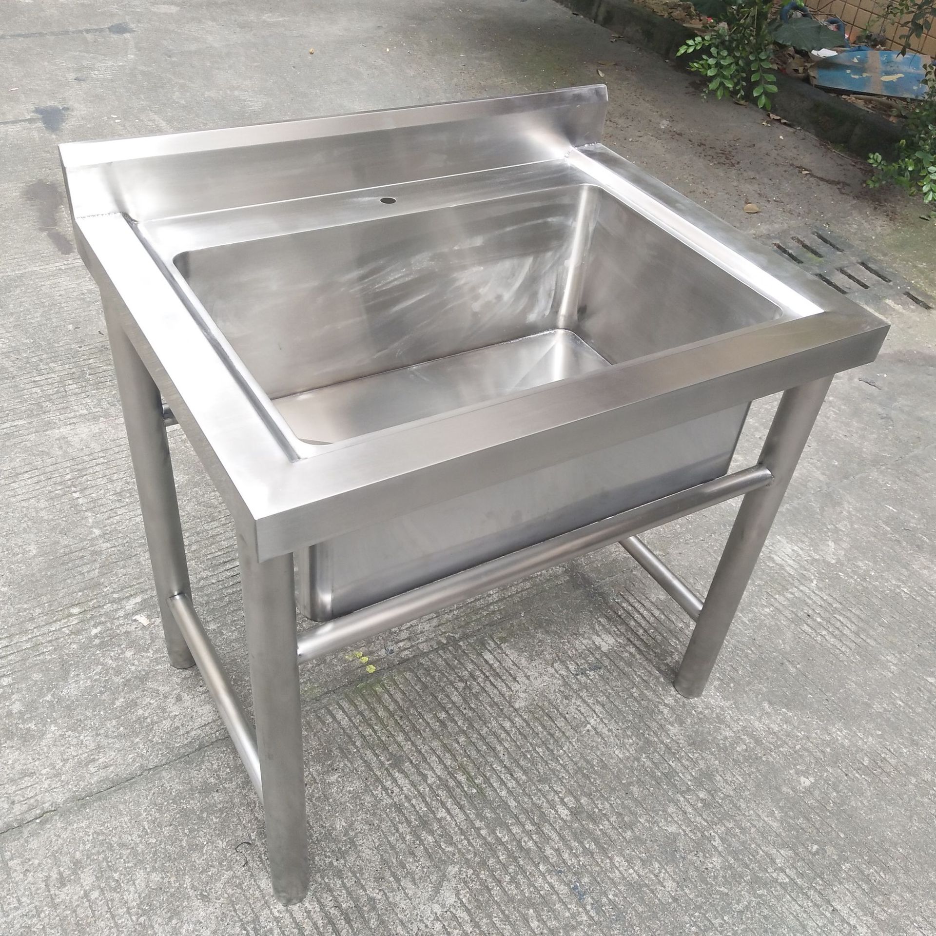 厂家直供洗手池餐厅饭馆洗菜池304防锈加厚不锈钢水槽学校后厨
