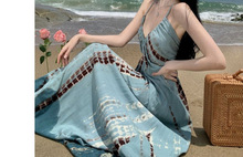 2024新款连衣裙异域风情复古风波西米亚沙滩裙子泰国度假长裙及踝