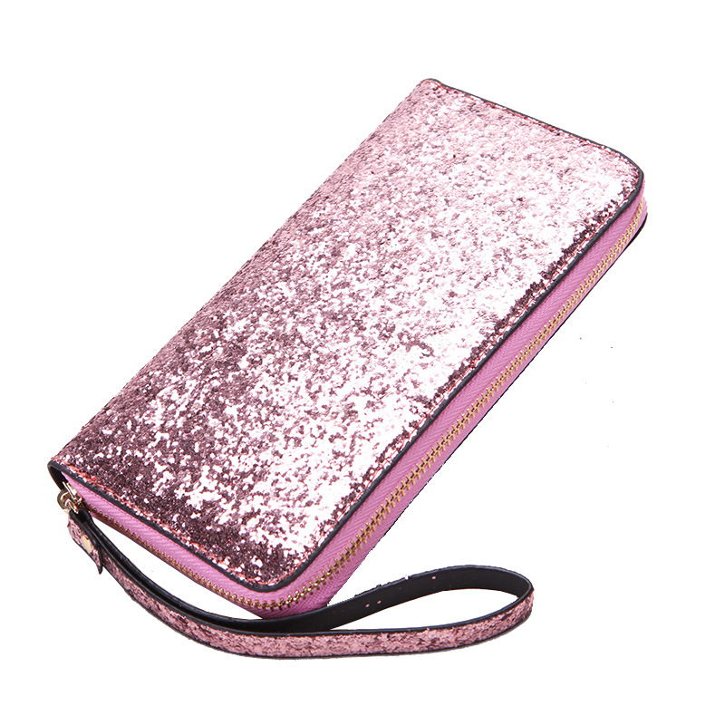 2021 New Women's Long Wallet Women's Elegant Sequins Clutch Purse Fashionable Stylish Partysu Bag