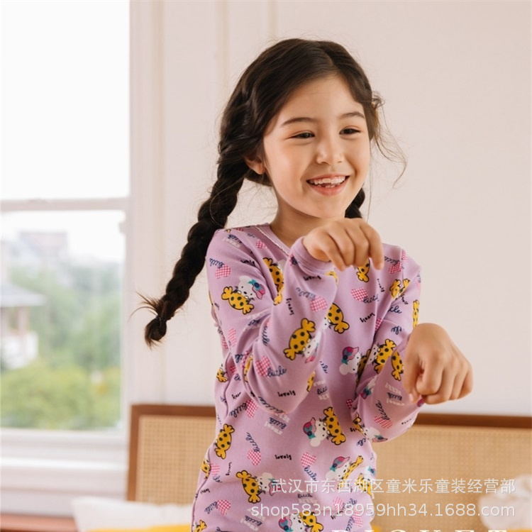 biskeat林l家铺子秋冬卡通系列内衣套装品牌折扣童装批发直播货源