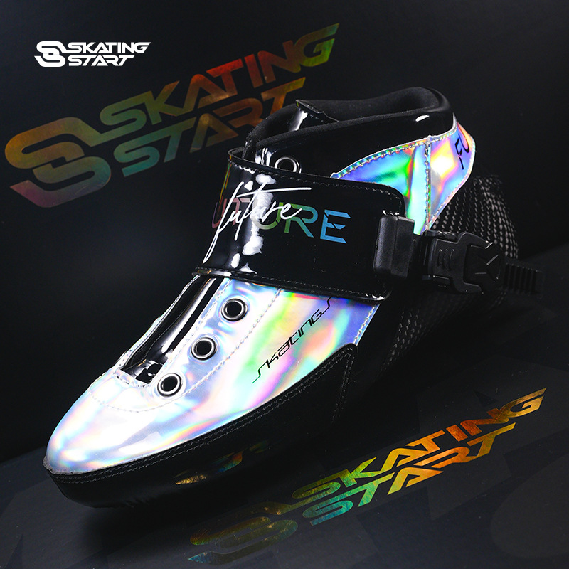 滑启未来碳纤维速滑鞋儿童成人专业竞速轮滑鞋