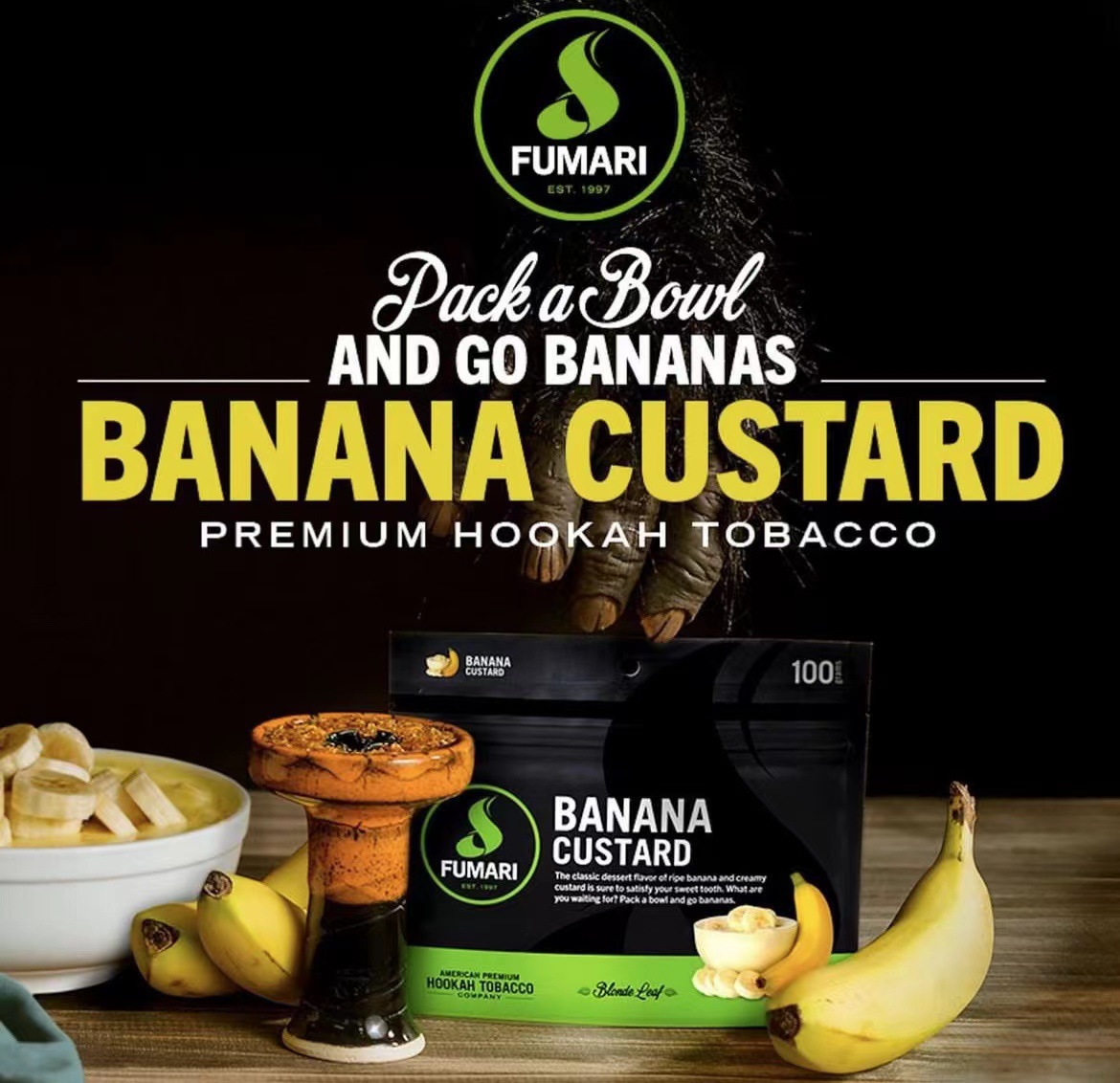 美国原装进口fumari水烟膏水烟料黑料黄料现货100克/罐装酒吧夜店