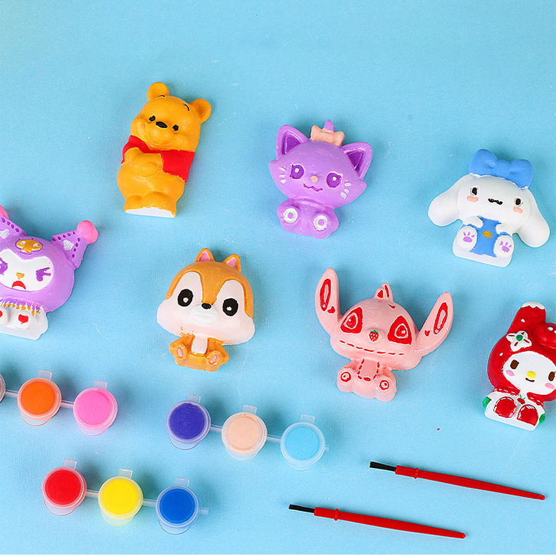 Children's Day Plaster Doll Small Mini Graffiti Toy Diy Handmade Material Package Painted Coloring Suit Wholesale