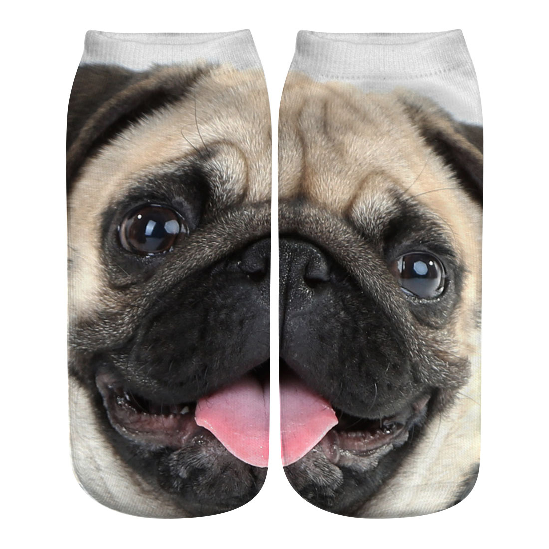 新款大脸猫3d印花袜子短筒女袜船袜速卖通亚马逊ebayab面印花女袜