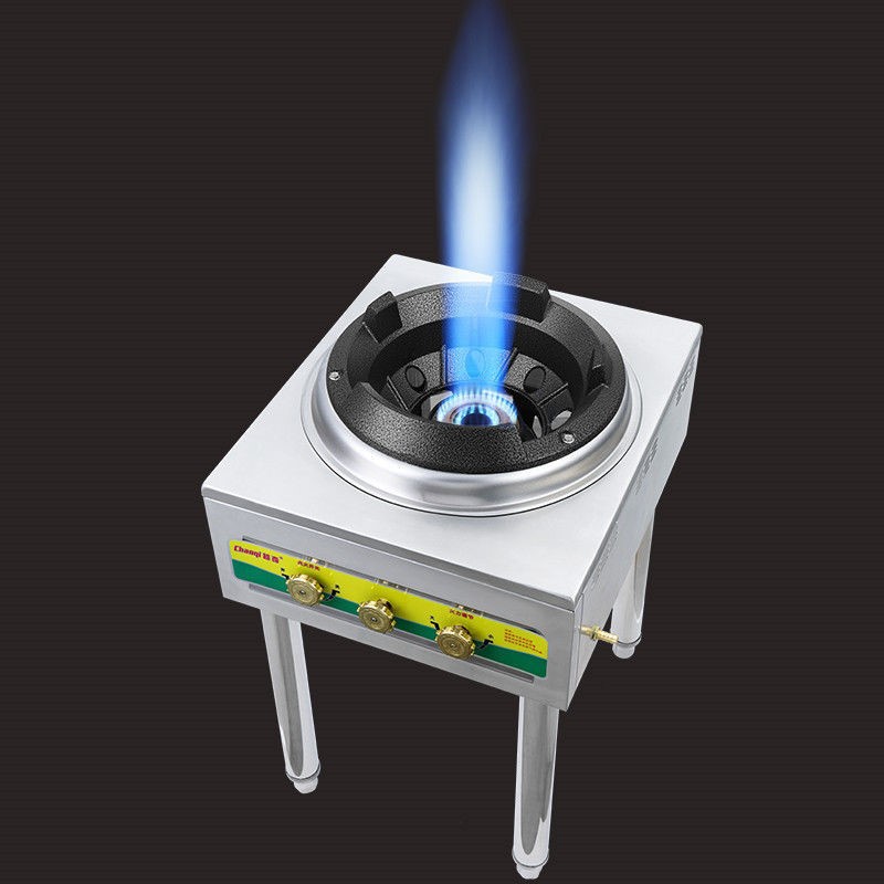 不锈钢饭店猛火灶商用家用高压文武火煤气灶单灶液化气中压猛火炉