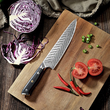厨房8寸厨师刀日本VG10钢刀大马士革菜刀料理刀切片刀切肉刀具