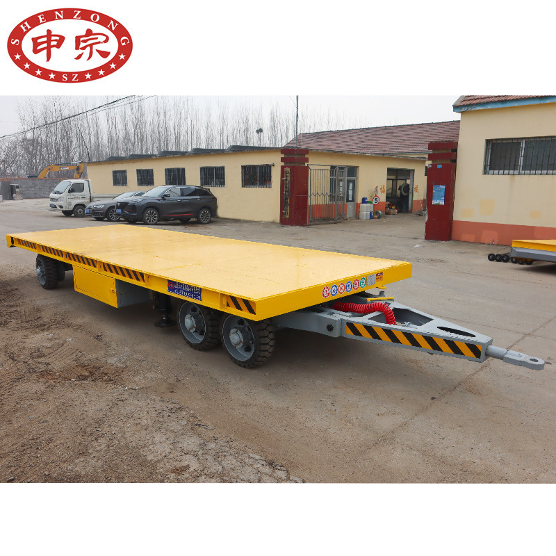 20吨平板拖车 液压升降平板拖车 叉车牵引板车 厂内中专平板挂车