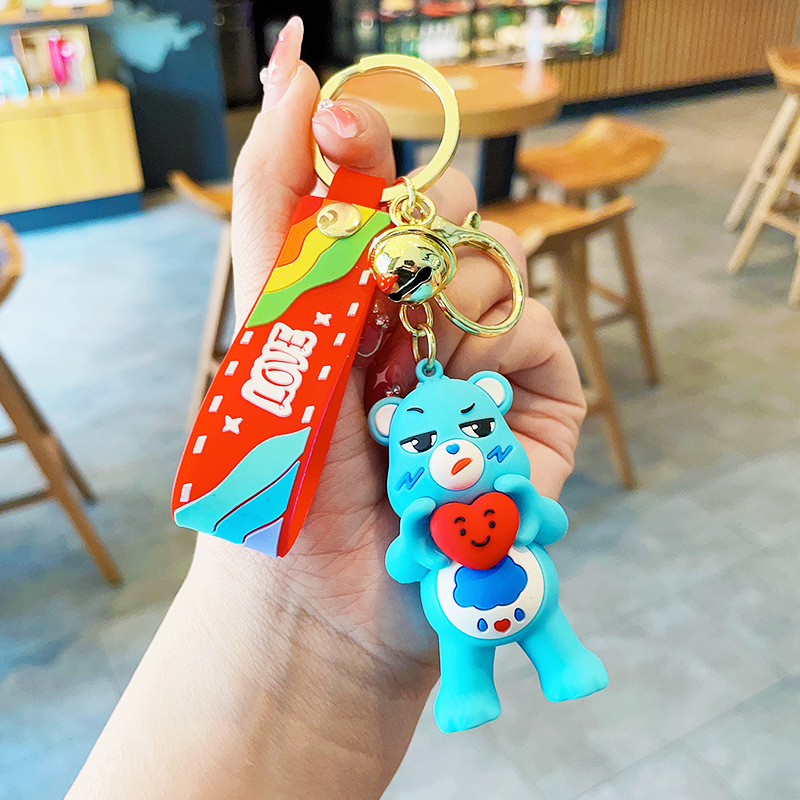 Love Bear Keychain Female Cute Trendy Exquisite Doll Key Chain Bag Pendant Couple Ornaments Gift Wholesale