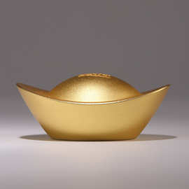 5zv7批发金元宝摆件铜元宝聚宝盆新中式桌面装饰品婚庆用品生日