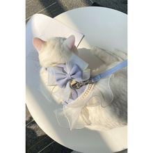 仙女遛猫衣猫咪胸背带牵引绳公主裙两用宠物衣服外出溜猫绳狗绳子