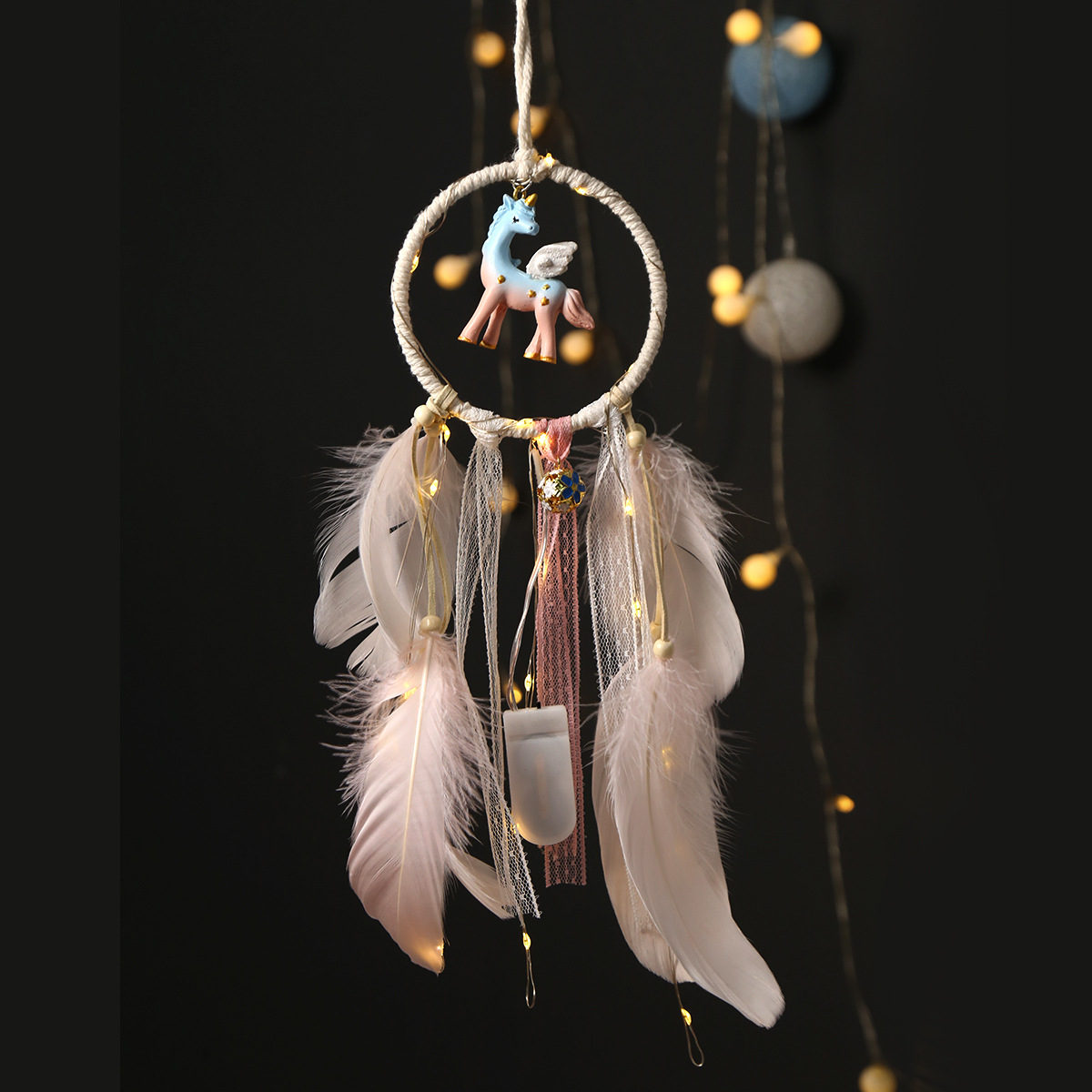 Modern Minimalist Creative Unicorn Dreamcatcher Room Hanging Decorations Cute Birthday and Holiday Gift Charms Hangings