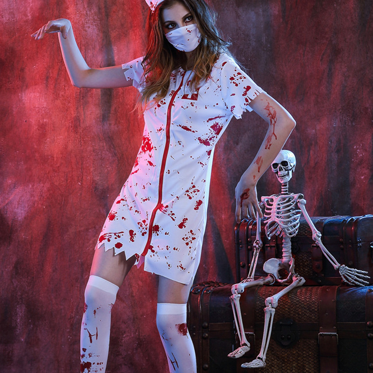 恐怖血腥护士医生鬼服装鬼衣成人女丧尸衣服鬼屋密室逃脱npc扮演
