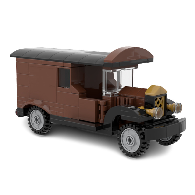 跨境moc-51949巧克力面包车冬季存在兼容乐高积木玩具儿童卡车