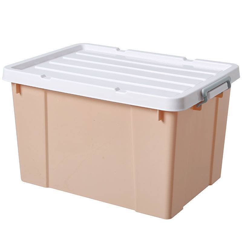 周转箱加厚透明塑料收纳箱特大号衣服储物箱零食整理箱子收纳盒厂