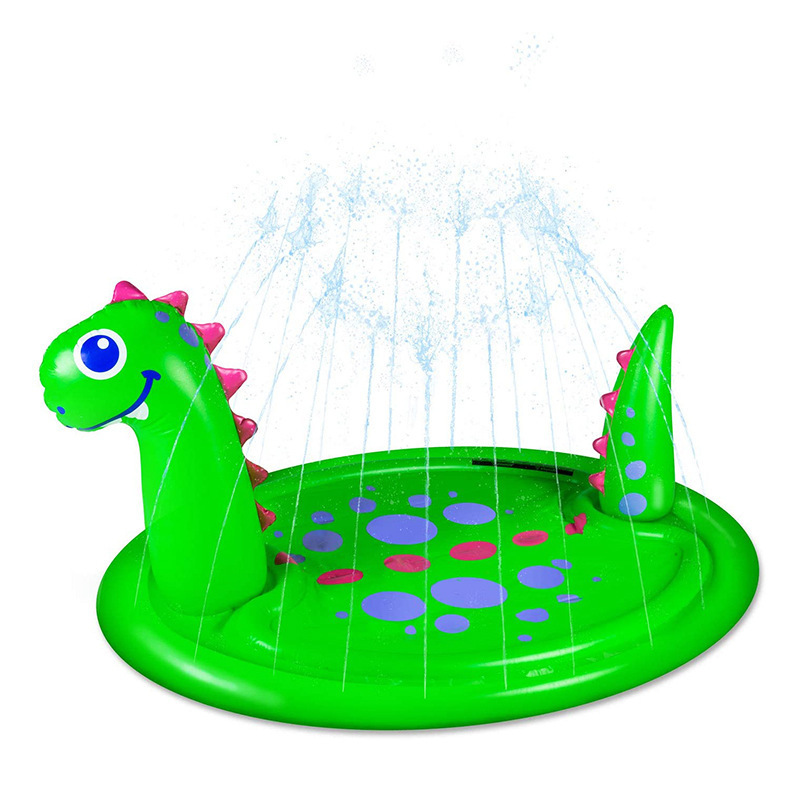 新款恐龙喷水水池 恐龙喷水垫子 儿童户外草坪喷水圆形垫子