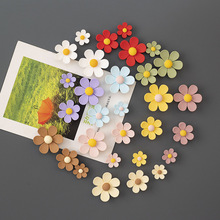 一组3个装可爱小雏菊朵清雅小花INS日系清新立体树脂磁性贴冰箱贴