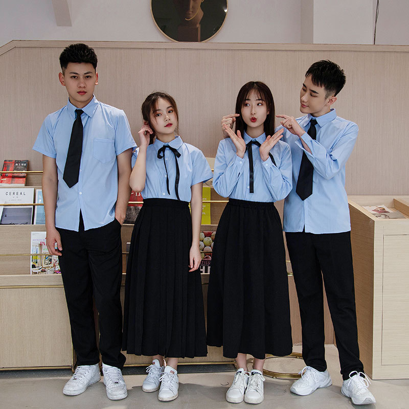 新款中学生合唱团演出服装初中生学院风班服男女诗歌朗诵比赛服装