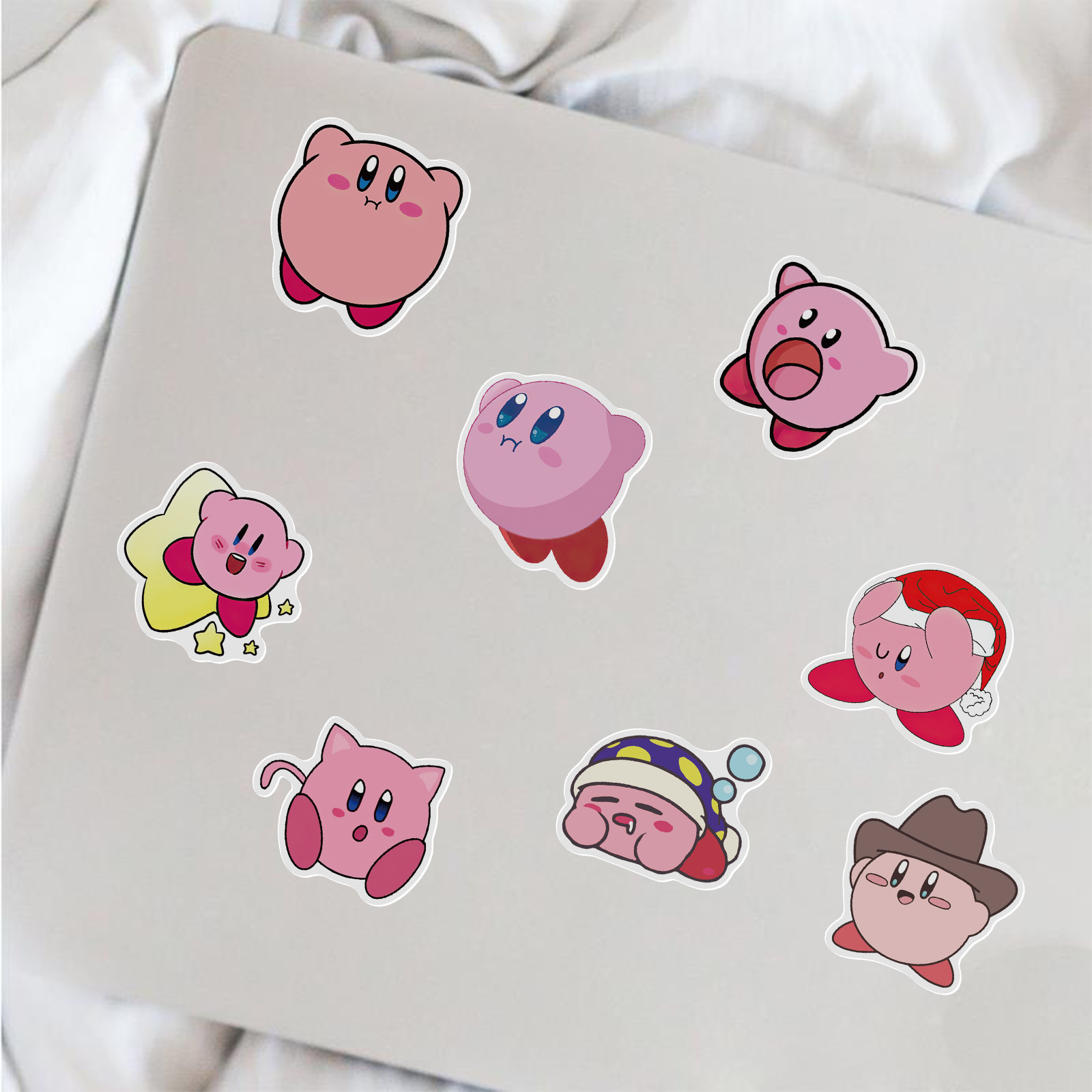 50张星之卡比动漫卡通角色可爱涂鸦防水贴纸diy装饰贴画汽车贴