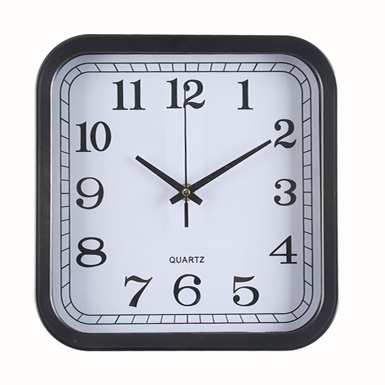 10-Inch 25cm Wall Clock Square Simple Atmosphere Electronic Wall Clock Living Room Mute Clock Home Factory Direct Supply Foreign Trade