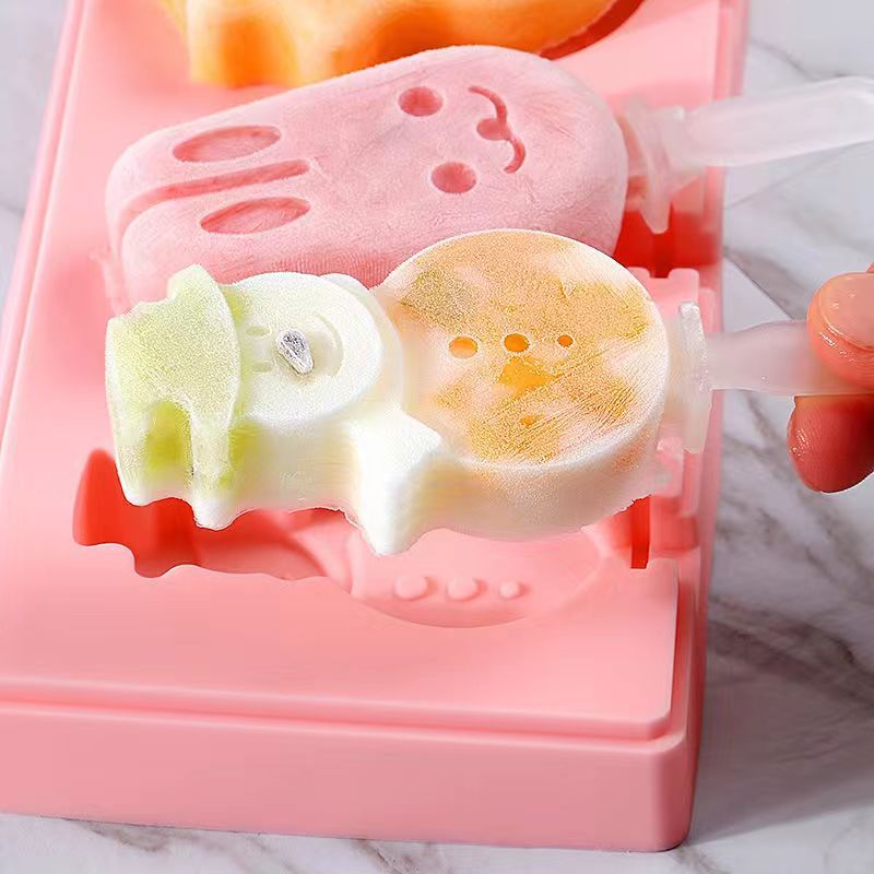 雪糕模具家用做冰棒冰棍冰淇淋冰糕冻冰块硅胶磨具自制冰盒可爱格