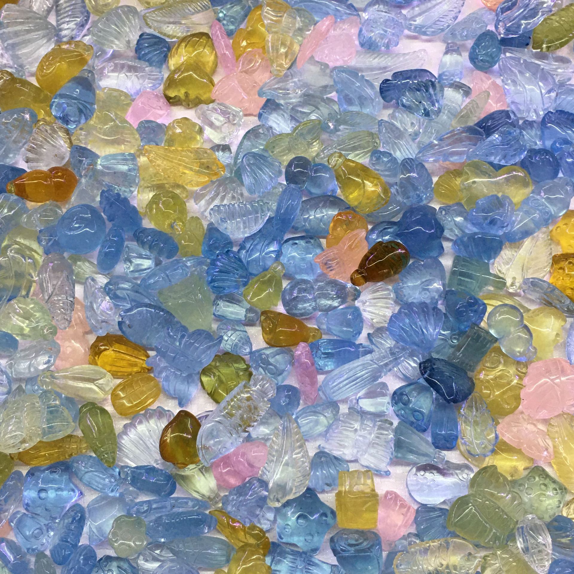 摩根石海蓝宝小配件配饰 干净无杂裂 晶体通透水润 颜色鲜艳