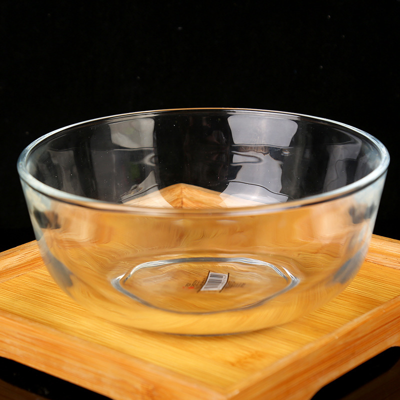 Wholesale Household Glass Bowl Tableware Suit Simple Glass Bowl Ins Internet Celebrity Tableware Size Bowl Fruit Salad Bowl