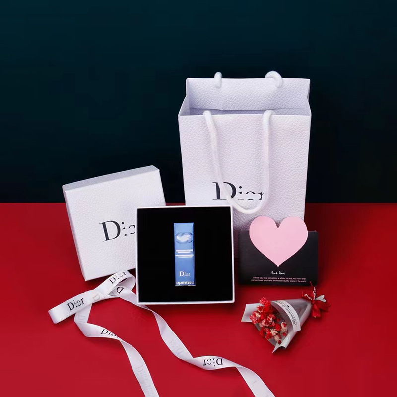 现货迪家单支包装盒七夕香水礼袋化妆品纸袋购物袋子口红礼盒