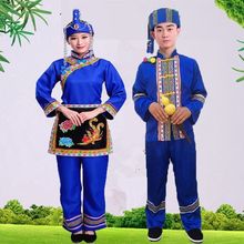 畲族演出服装云南少数民族三月三壮族彝族舞蹈服畲族成人长袖套装