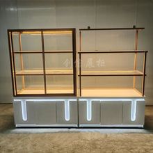 新款面包柜展示柜糕点模型烘焙边柜展柜新款弧形中岛柜玻璃多功能