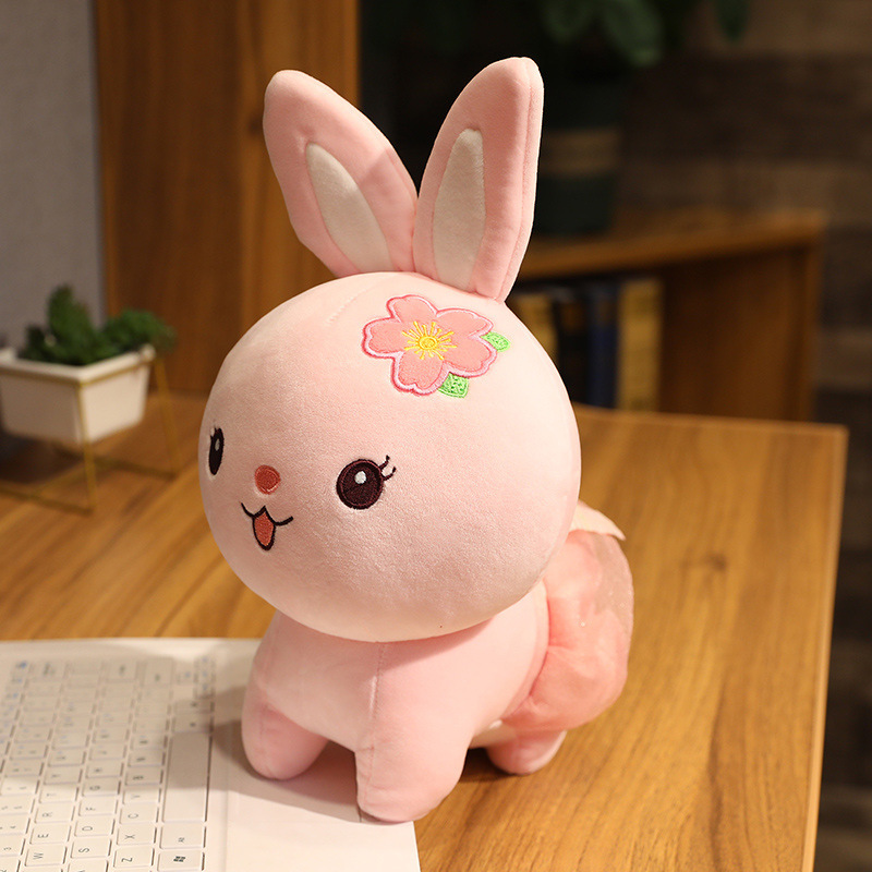 Cute Small Animal Doll Cartoon Pink Bunny Girl Children's Gift Plush Toy Customized Production