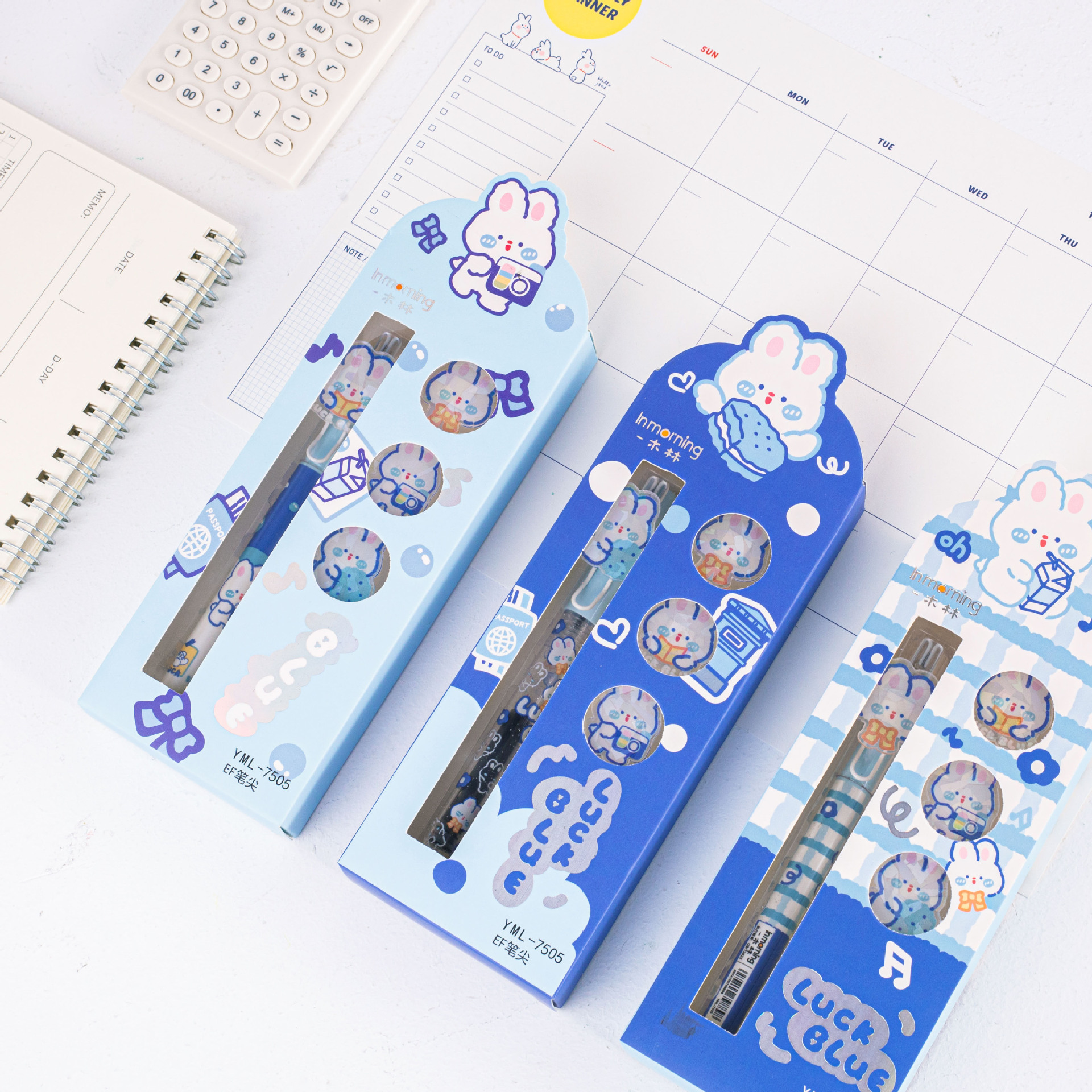 一木林 7505 幸运布鲁兔可换墨囊钢笔 可爱卡通学生文具批发