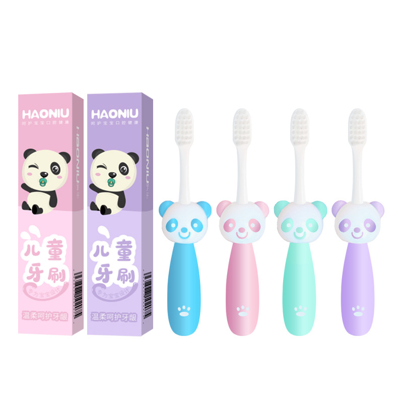 Haoniu Children's Soft Hair 1-3-6-8 Years Old Toothbrush Independent Packaging Infant Toothbrush Soft Hair Wholesale