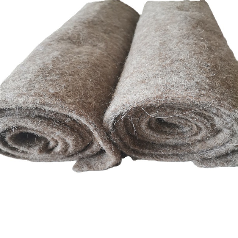 羊毛毡 5mm园林毛毡 河北工厂供 保暖针刺毡 冬季植物御寒羊毛毯