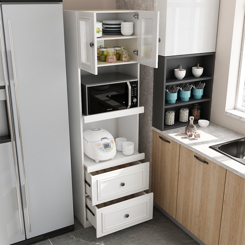 厨房高柜餐边柜立柜现代简约收纳柜储物柜组合客厅微波炉烤箱柜子