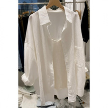 宽松慵懒风大版衬衫80-160斤中长款
