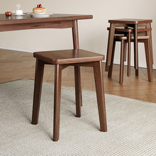 实木凳子家用可叠放板凳客厅坐凳简约现代木头方凳餐桌凳高凳椅子
