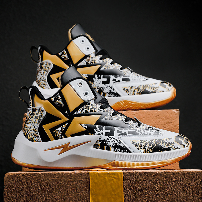 跨境大码春秋中帮男篮球鞋男鞋休闲鞋男运动鞋实战个性青少年球鞋