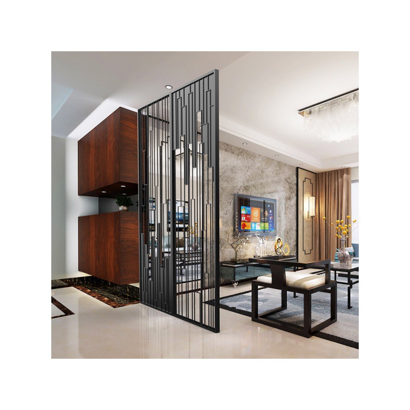 餐厅简约现代铁艺客厅玄关屏风创意镂空办公室装饰隔断墙不规则