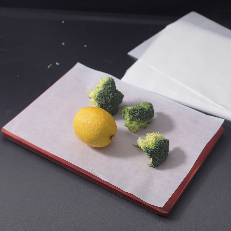 纯白摆盘垫盘商用防油纸库存方形圆形500张包装纸油纸连锁餐饮纸