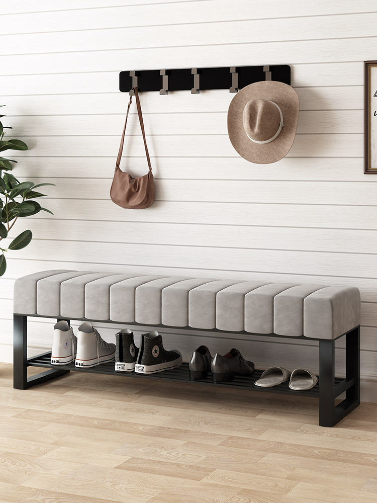 轻奢换鞋凳家用入户门口网红凳简约进门穿鞋凳长凳鞋架凳子一体