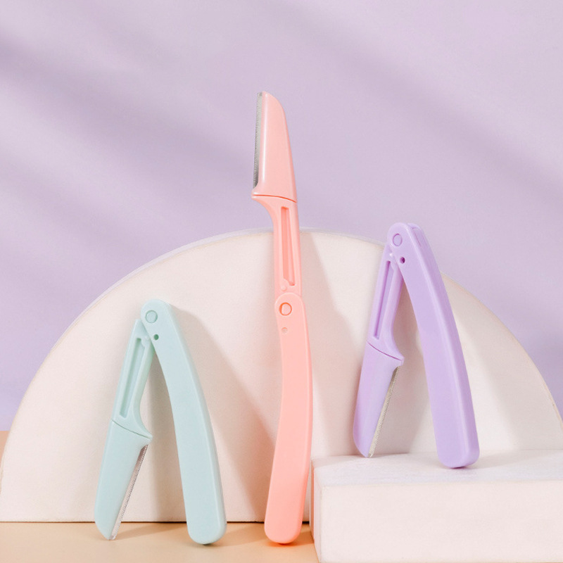 屈臣氐折叠式修眉刀安全型初学者女刮眉毛刀片男士女士专用全套装