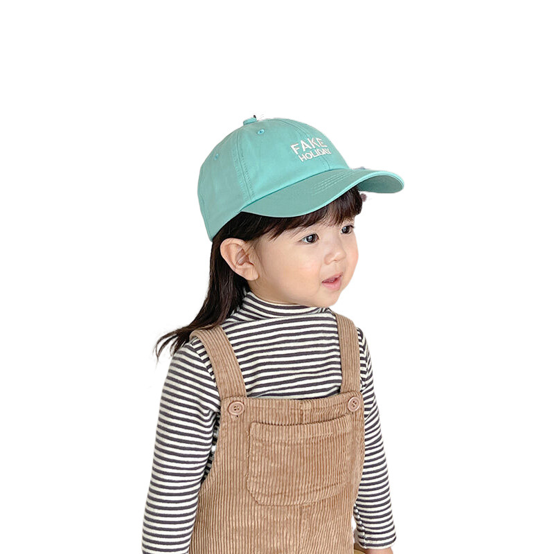 Spring and Autumn New Children's Baseball Cap Baby Embroidery Alphabet Peaked Cap 2023 Girl's Sunhat All-Matching Casual Hat