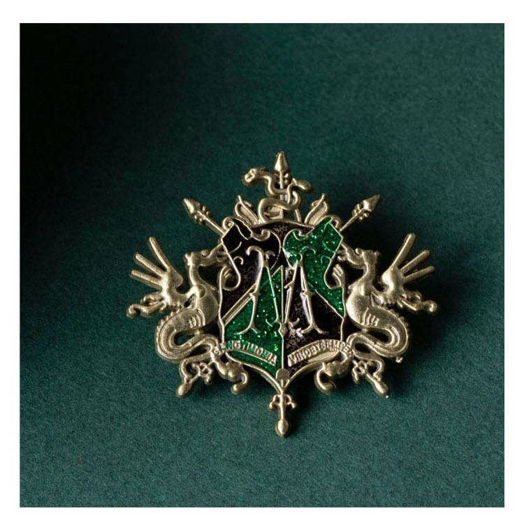 哈利波特胸针斯莱特林徽章马尔福项链哈利周边饰品配饰金属别针