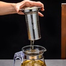 不锈钢茶杯泡茶壶带过滤单壶茶具玻璃壶茶壶防爆耐高温花茶壶