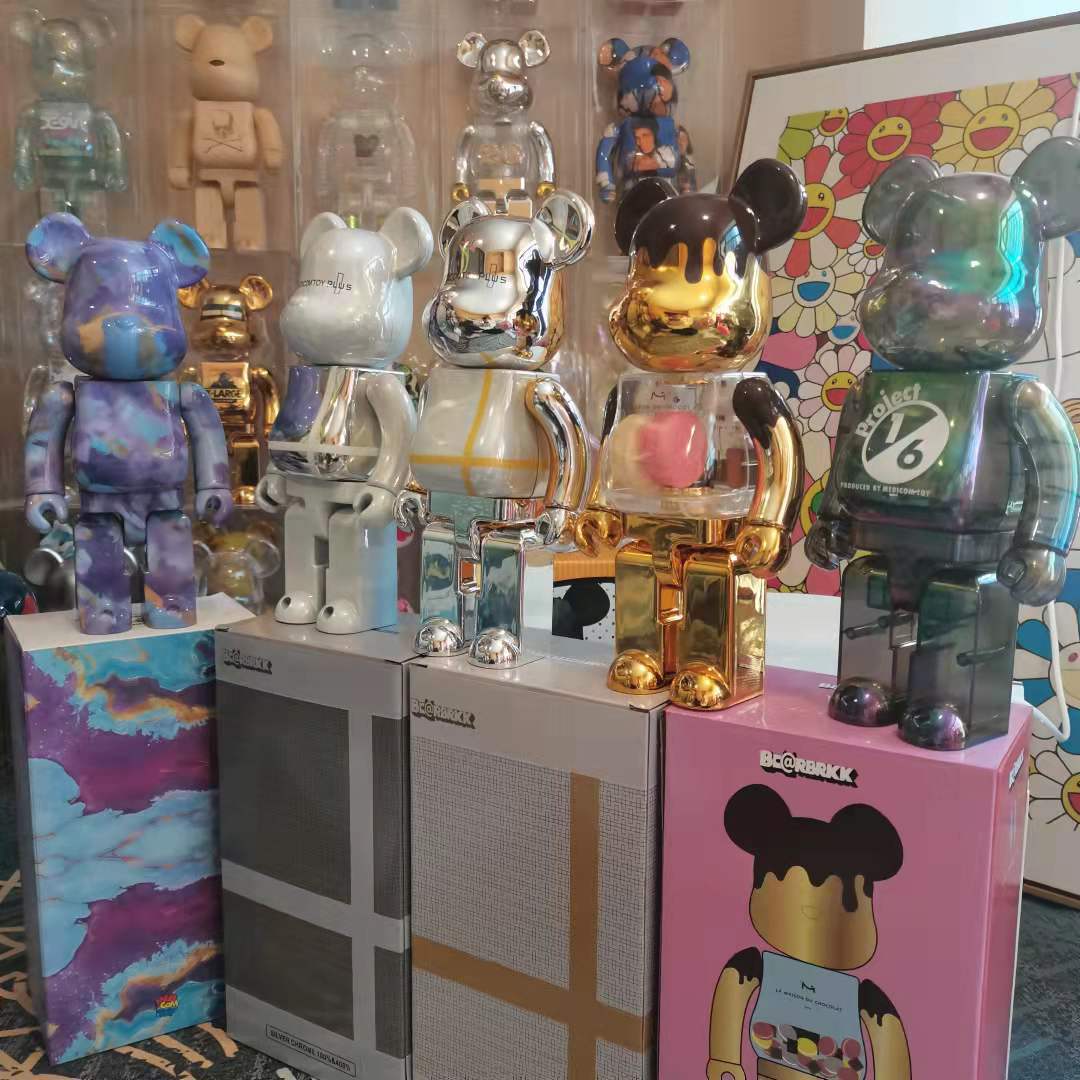 be@rbrick400%店铺限定plus 巧克力积木熊暴力熊摆件手办模型玩具