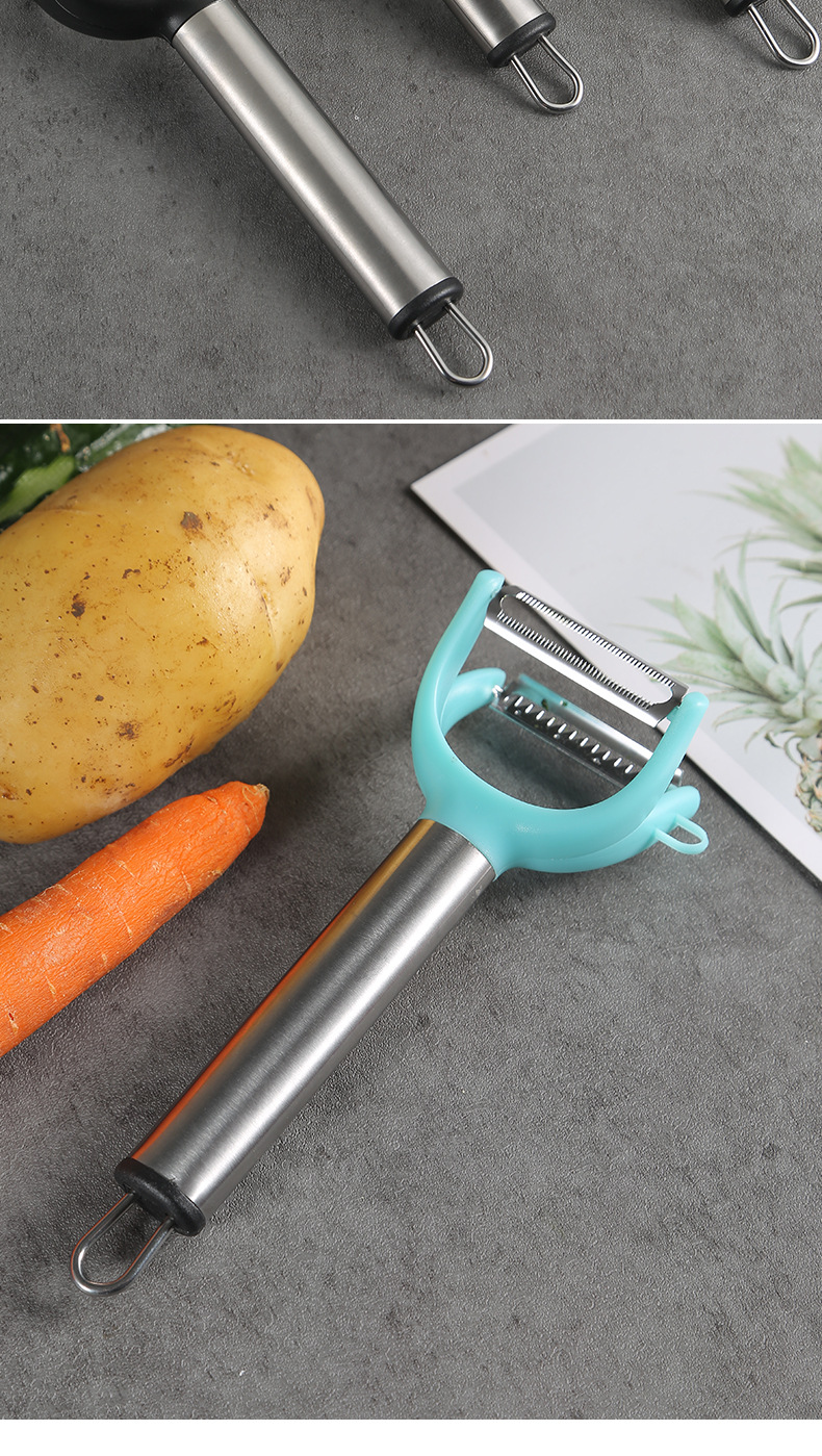 厂家批发新款创意双头刨丝器不锈钢削皮器 家用多功能瓜刨 刮皮刀